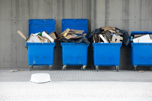 Eco-friendly waste disposal process with recycling bins