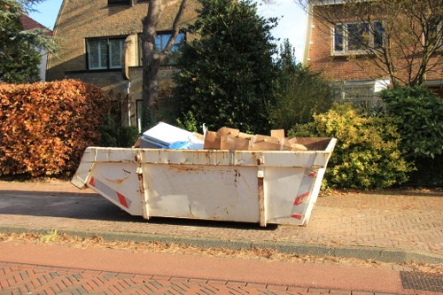 Professional waste management team at work